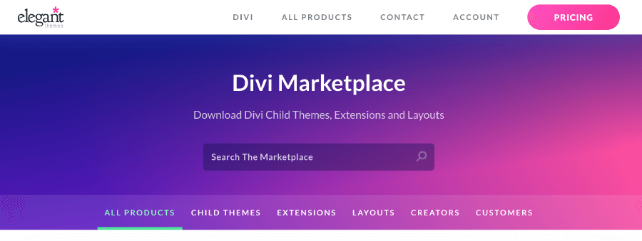 Divi Marketplace 市集（子主題 / 擴充外掛 / 網站佈局）