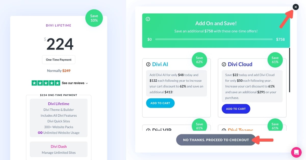 Divi 附加功能，若不需要可直接關閉