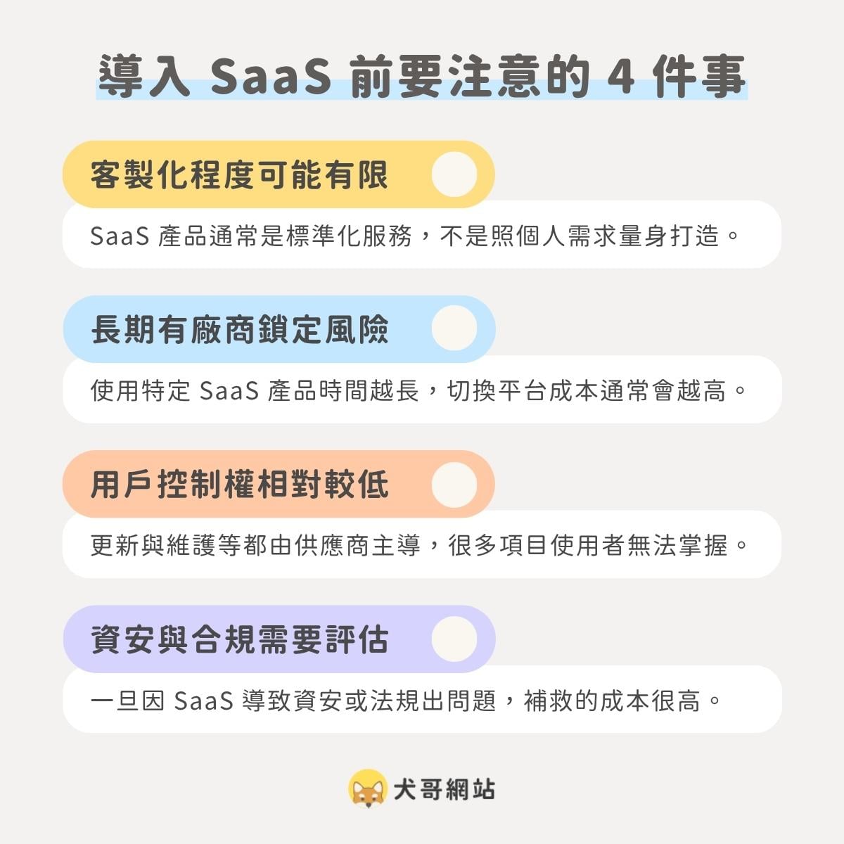 導入 SaaS 前，先想清楚你的需求到底適不適合，並評估這四件事