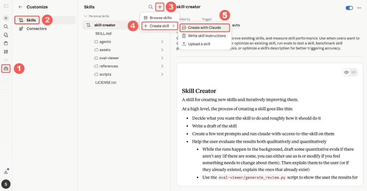 用官方提供的 Skill Creator 建立 Skill