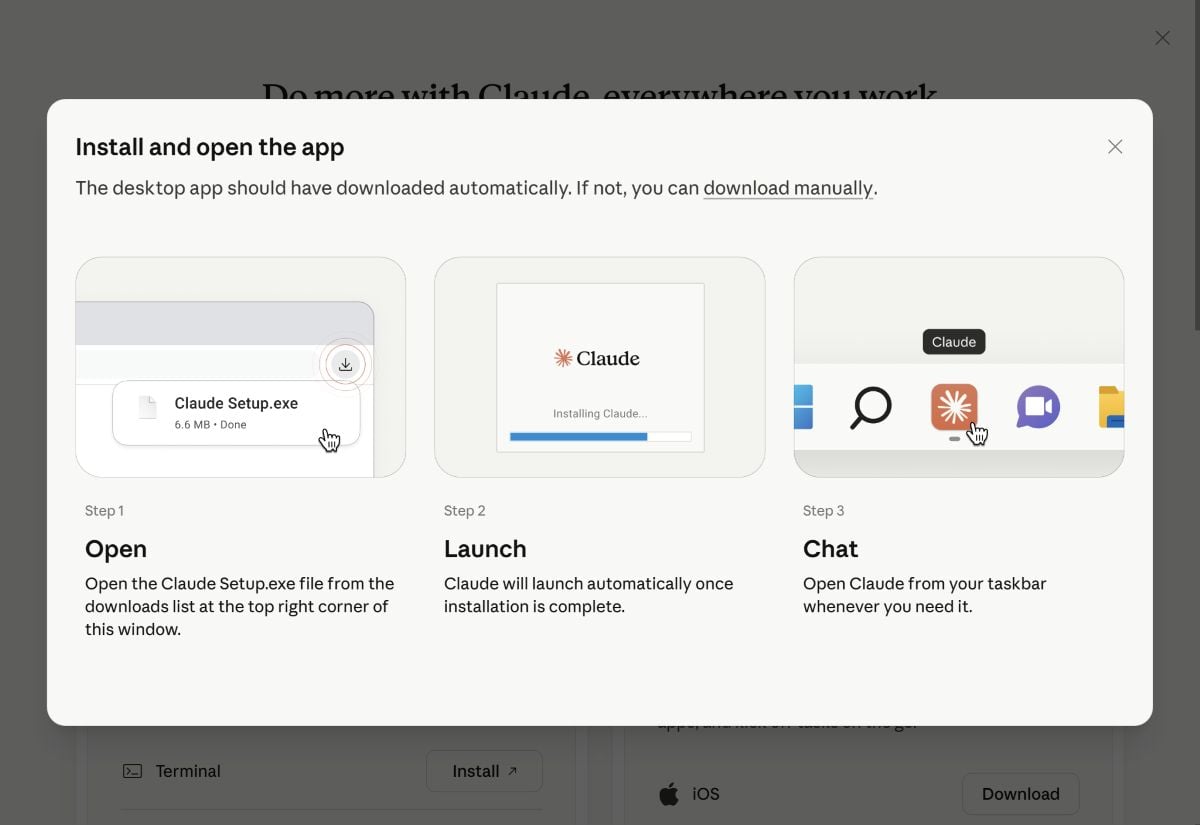 安裝 Claude Desktop App