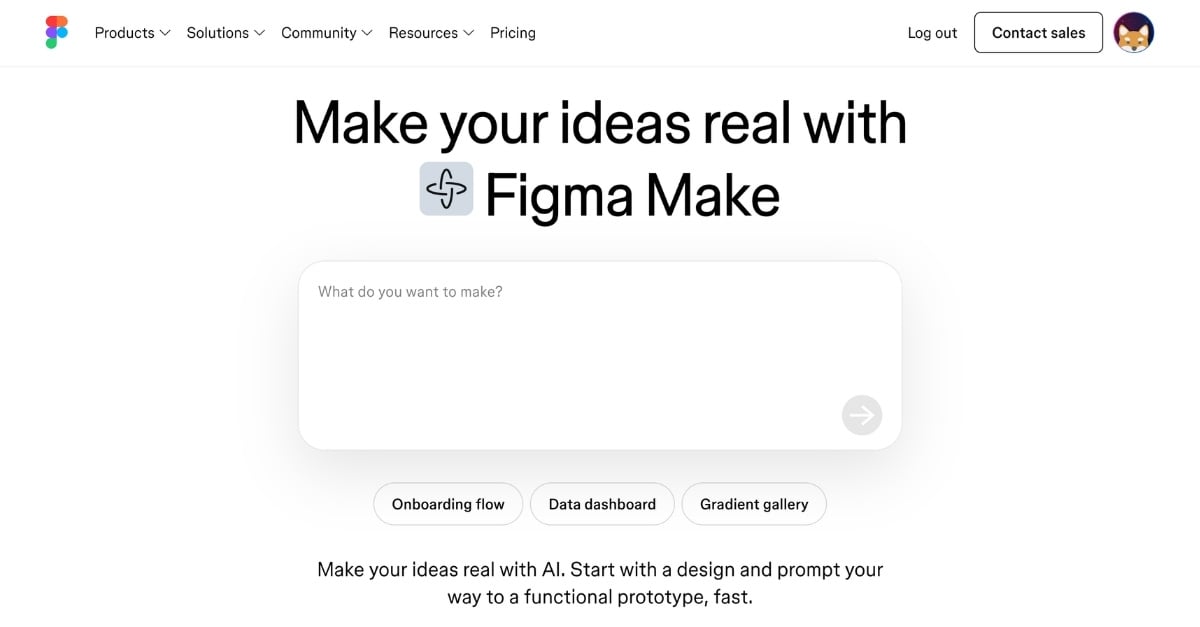 Figma Make 只需要 Prompt 就能生成可互動的原型