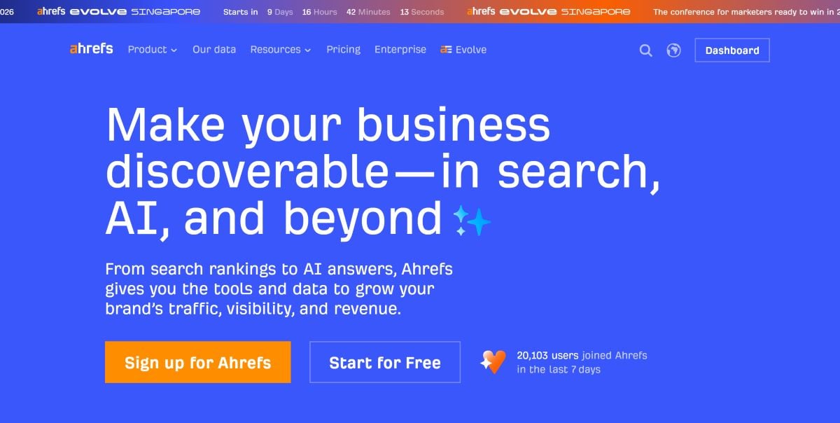 Ahrefs 是強大的 SEO 分析工具