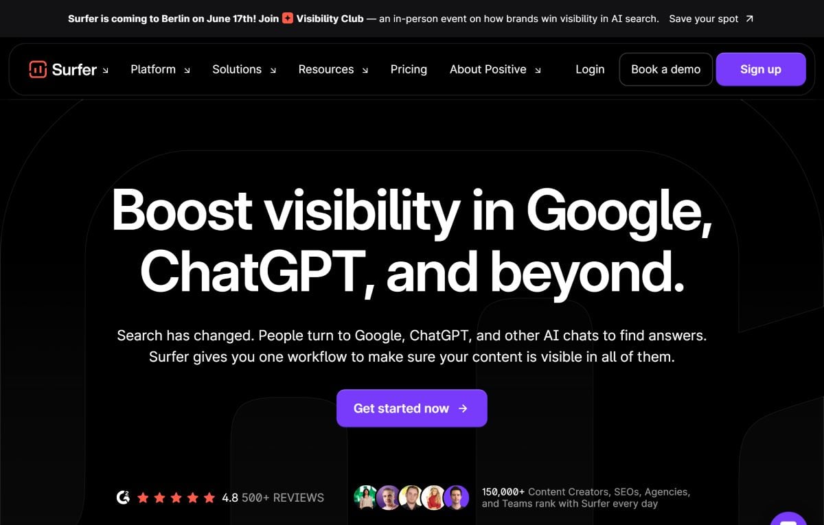 Surfer SEO 結合 NLP 語意分析與 AI 曝光監測，有效提供 GEO 內容優化方向